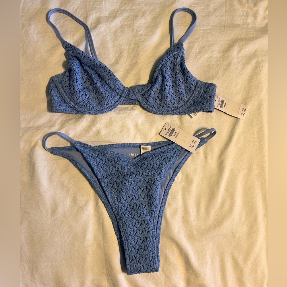 Baby Blue Hollister Bikini Size Medium